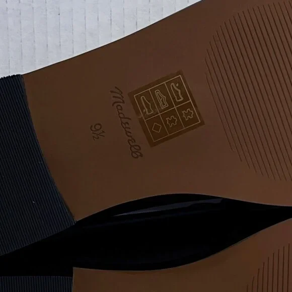 Madewell Penny Loafer In Leather True Black Size 9.5 New In Box - Picture 9 of 10